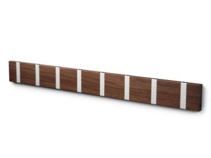 Knax, 8 hooks, Aluminium, Walnut oiled
