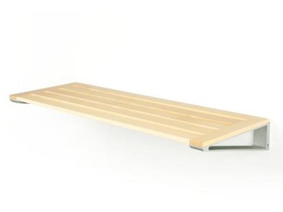 Knax Shoe Rack, Shoe Rack 8 (80 cm), Maple clear varnished, Grey