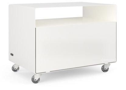 Trolley R 107, Self-coloured, Pure white (RAL 9010), Transparent castors