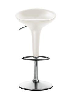 Bombo Stool, Height adjustable (Seat height 50-74 cm), White