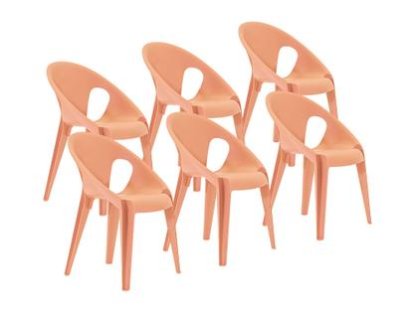 Bell Chair Set, Set of 6, Sunrise