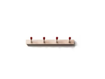 Rechenbeispiel Hook Rail, 4 Hooks (53 cm), Red