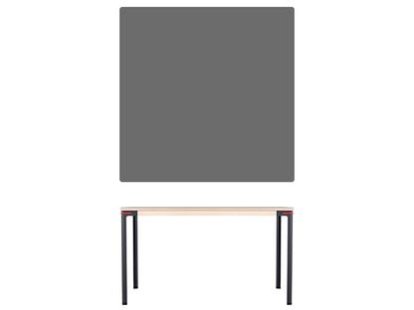 Seiltänzer Table, 75 x 120 x 120 cm, Laminate silk-matt dark grey, Red