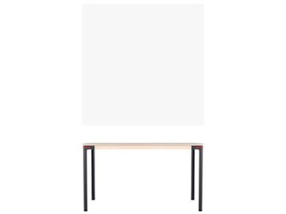 Seiltänzer Table, 75 x 120 x 120 cm, Laminate silk-matt white, Red
