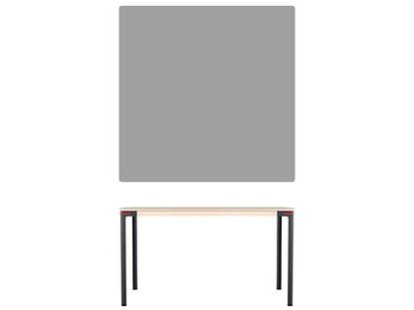 Seiltänzer Table, 75 x 120 x 120 cm, Linoleum grey, Red