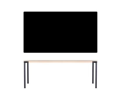 Seiltänzer Table, 75 x 190 x 90 cm, Linoleum black, Black