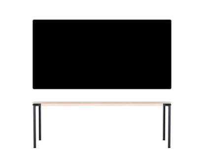 Seiltänzer Table, 75 x 220 x 90 cm, Linoleum black, Black