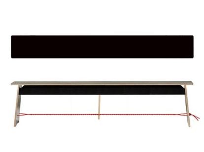 Langer Max, 43 x 180 x 30 cm, FU black, Black and red