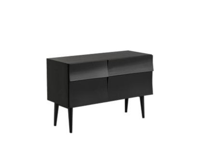 Reflect Sideboard, Small (W 105 cm), Black stained oak