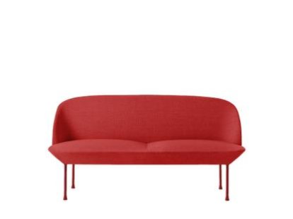 Oslo Sofa, 2 Seater, Fabric Steelcut red