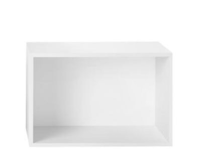 Stacked Storage System, L (65,4 x 43,6 x 35 cm), With backboard, White
