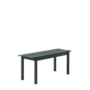 Linear Steel Bench , L 110 x W 39 cm, Dark green