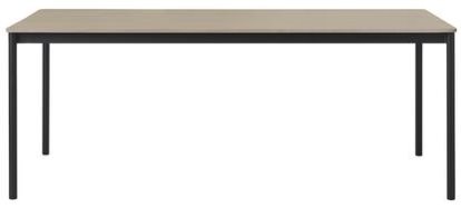 Base Table, L 190 x W 85 cm, Oak veneer with plywood edge, Black