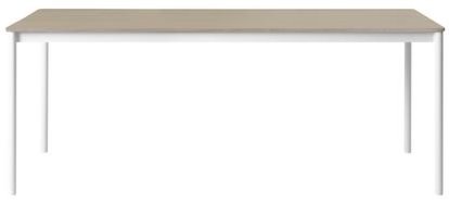 Base Table, L 190 x W 85 cm, Oak veneer with plywood edge, White