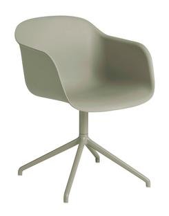 Fiber Armchair Swivel, Dusty green