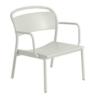 Linear Steel Lounge Armchair, Grey
