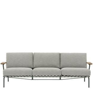 Settle Outdoor 3-Seater Sofa, Dark green, Ribbed Weave 2