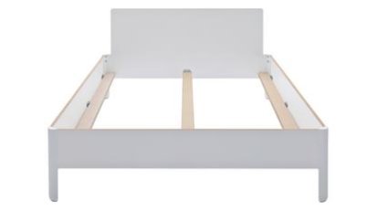 Nait Double Bed, 140 x 200, With headboard, CPL white