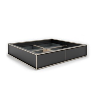 Spaze Bed, 180 x 200, Without headboard, 2, CPL matt black