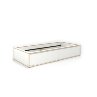 Spaze Bed, 90 x 200, Without headboard, without, CPL white
