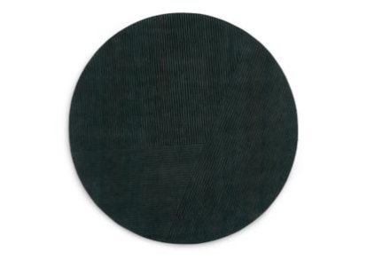 Row Rug, Ø 200 cm, Dark green
