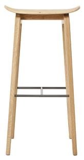 NY11 Bar Stool, Bar version: seat height 75 cm, Natural oak, Without seat cushion