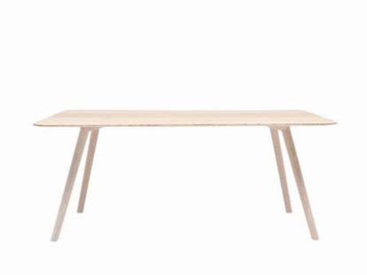 Meyer Dining Table, 160 x 92 cm, Waxed ash with white pigment