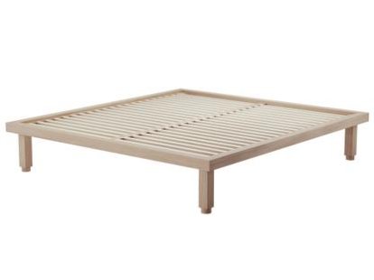 Kaya Bed, 200 x 200 cm (XLarge), Waxed oak with white pigment