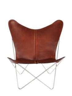 Trifolium Butterfly Chair, Cognac, Stainless steel