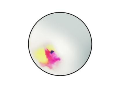 Francis Mirror, Ø 60 cm, Pink-Yellow
