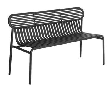Week-End Bench, With backrest, Black