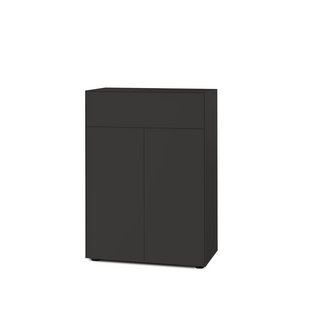Nex Pur Box 2.0 with drawers and doors, 40 cm, H 100 cm x B 80 cm (with double door and drawer), Graphite