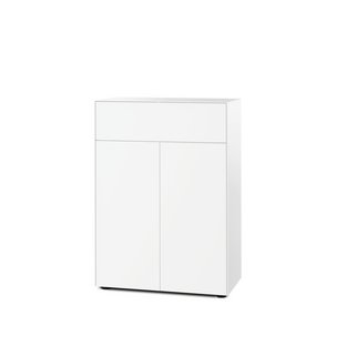 Nex Pur Box 2.0 with drawers and doors, 40 cm, H 100 cm x B 80 cm (with double door and drawer), White