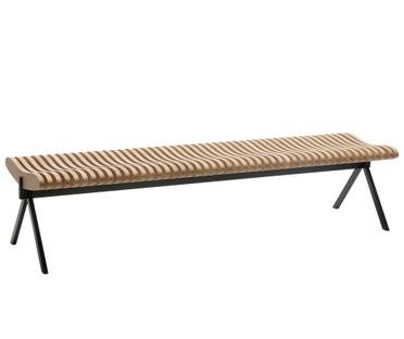 Prelude Bench, 190 cm, Black, Oak natural oiled