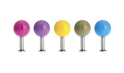Dots Wall Hooks Set of 5, Colour mix 