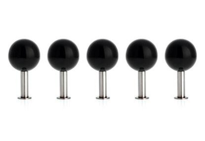 Dots Wall Hooks Set of 5, Black