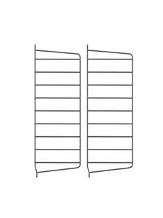 String System Wall Panel, Set of 2, 50 x 20 cm, Dark grey