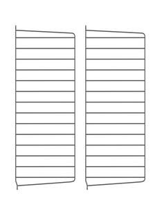 String System Wall Panel, Set of 2, 75 x 30 cm, Dark grey