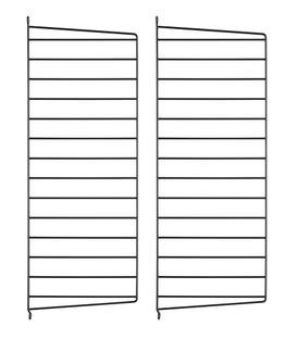 String System Wall Panel, Set of 2, 75 x 30 cm, Black