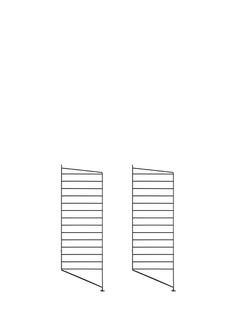 String System Floor Panel, Set of 2, 85 x 30 cm, Black