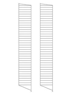 String System Floor Panel, Set of 2, 200 x 30 cm, Dark grey