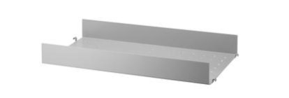 String System Metal Shelf, 58 x 30 cm, Edge deep, Grey