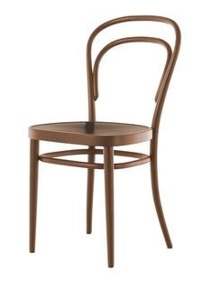 214 / 214 M Chair, Without armrests, Walnut stained beech, Moulded plywood seat