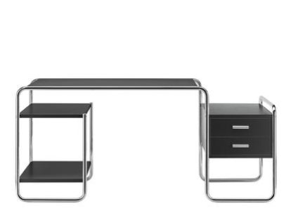 S 285, Stained ash - black, 1 small drawer unit/2 shelves