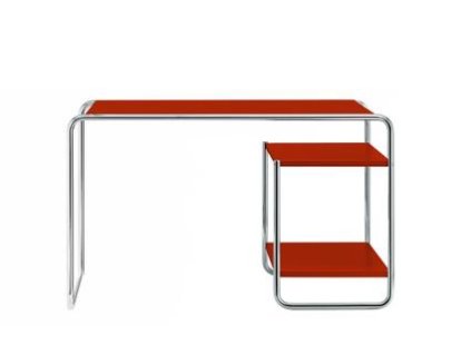 S 285/1 - S 285/2, Ash tomato red, open-pored lacquered, S 285/2: 2 shelves inside, right