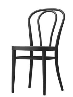 218 / 218 M Chair, Black stained beech, Cane-work (with supporting mesh underneath seat)