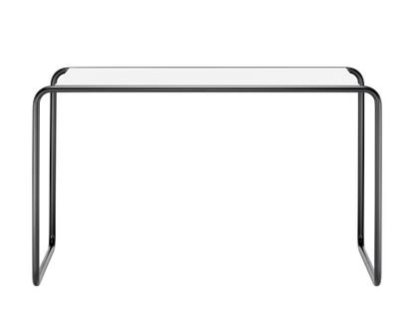 S 285/0, Ash pure white, open-pored lacquered, Black, without glides