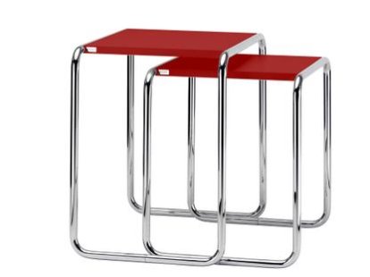Set B 9 a + b, MDF tomato red varnish