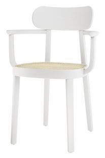 118 F Chair, White varnished beech