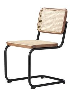S 32 V / S 64 V Pure Materials Special Edition Cantilever Chair, Walnut, Matt black, Without armrests